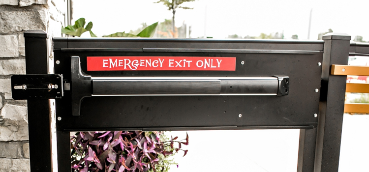 emergency push bar installation in Moreno Valley